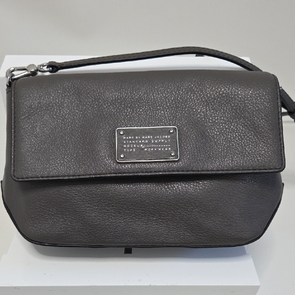Marc Jacobs Charcoal Leather Crossbody Bag